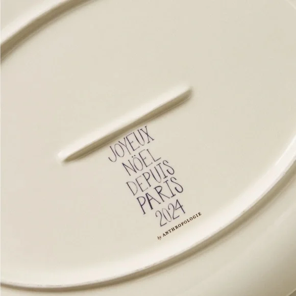 Anthropologie holiday in the city stoneware platter, NEW! - Picture 2 of 2